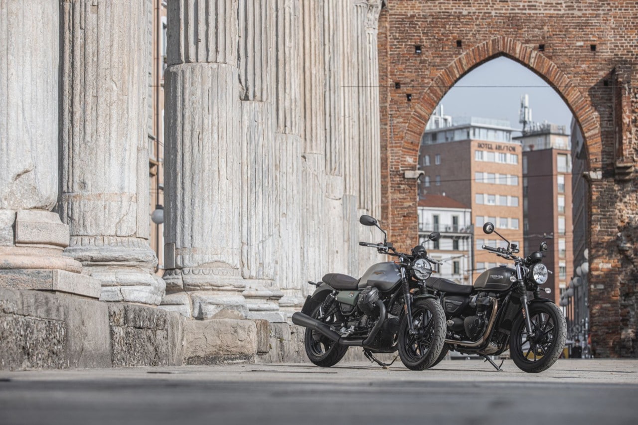 Moto Guzzi V7 Centenario e Triumph Street Twin: questione di PEDIGREE